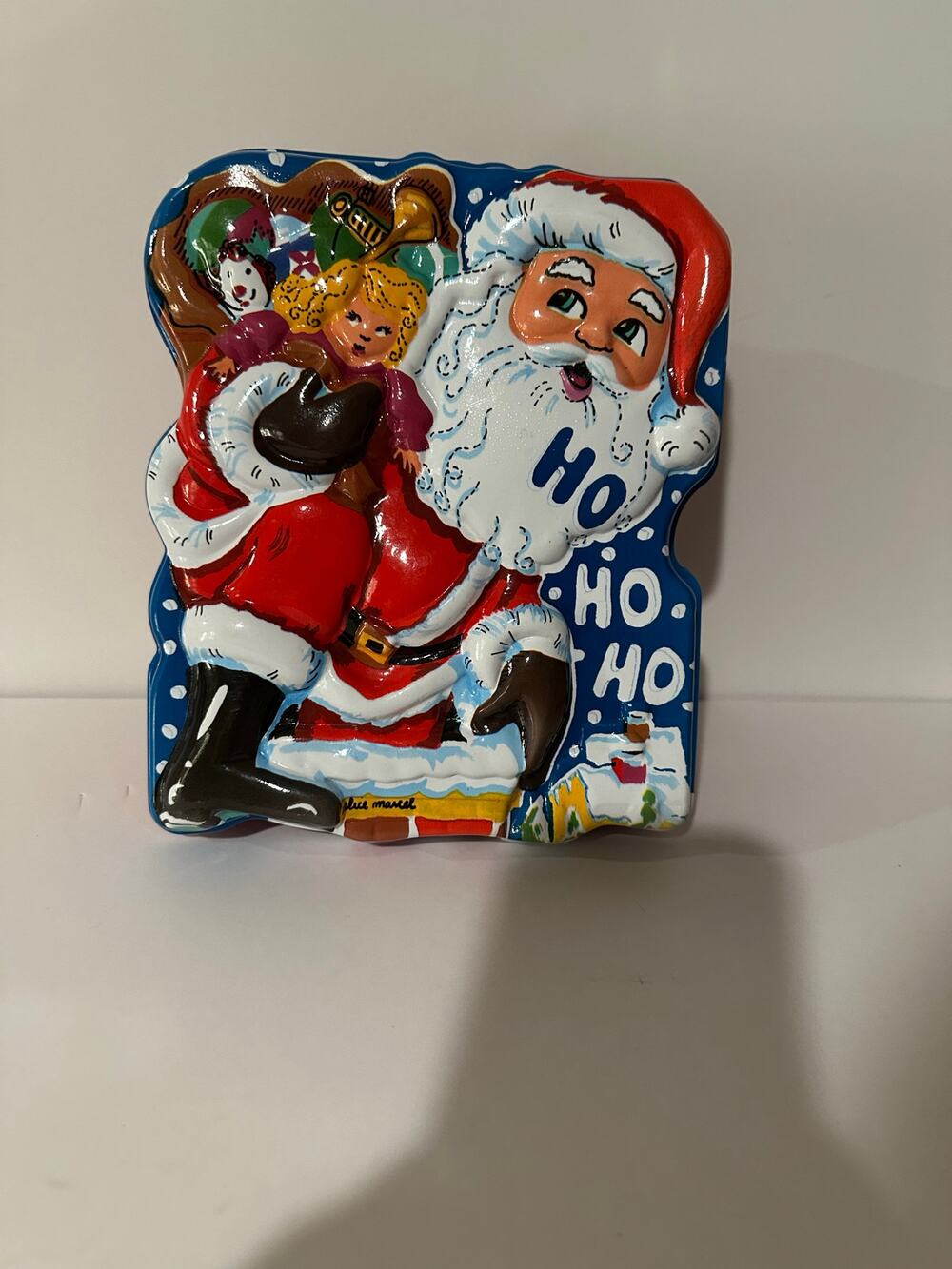 Vintage Ullman Co. Santa Claus 3d cookie or gift box Alice Marcel